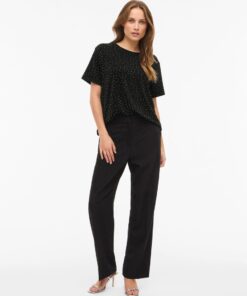 Visilna Glitter Top Black Beauty