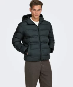 Onsunion Hood Puffer Jacket Black