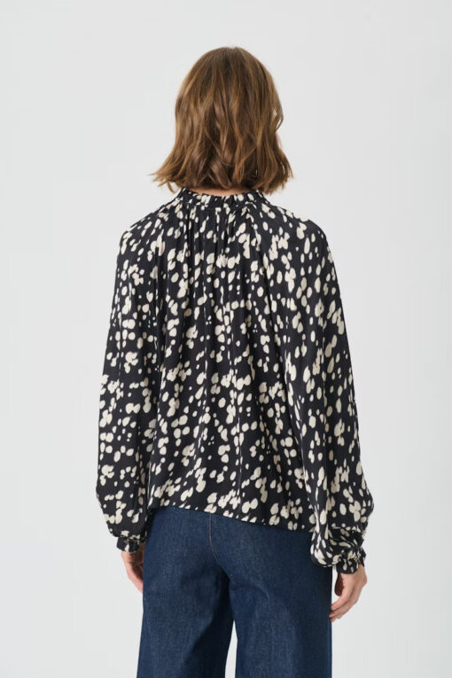 Part Two VenessaPW Blouse Black Dot Print