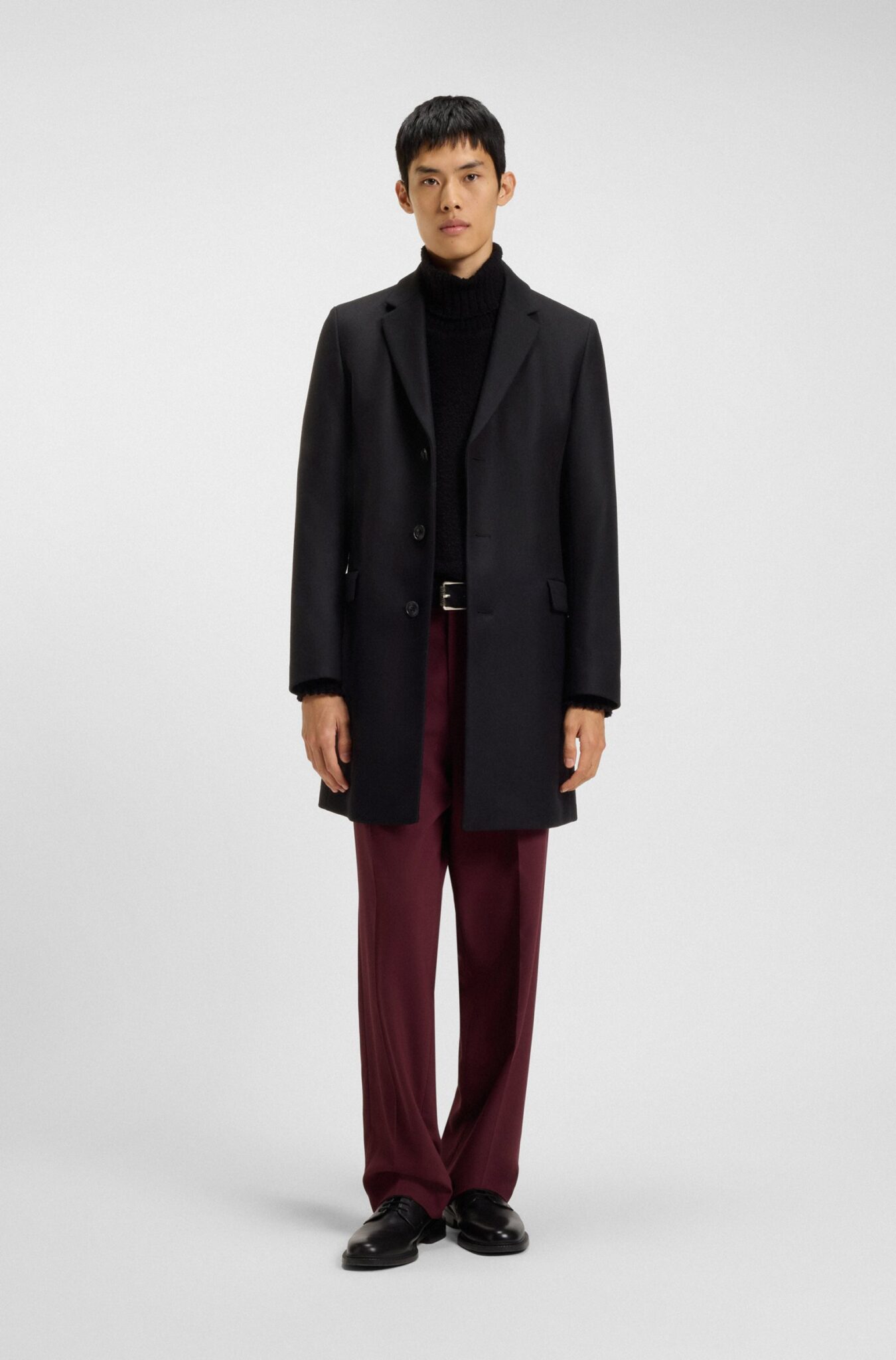 Hugo Migor 2541 Wool Coat Black Hugo Migor 2541 Wool Coat Black