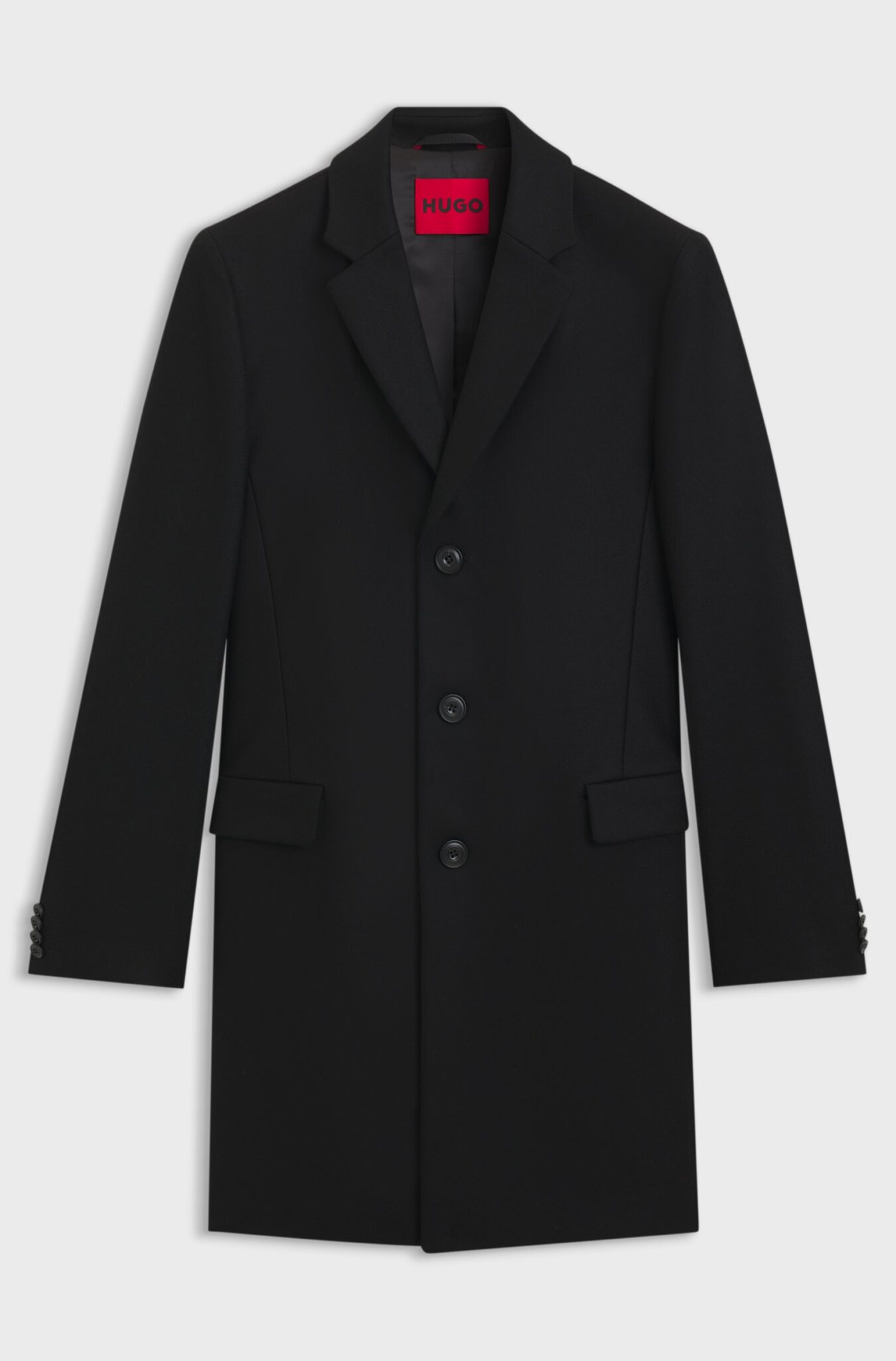 Hugo Migor 2541 Wool Coat Black Hugo Migor 2541 Wool Coat Black