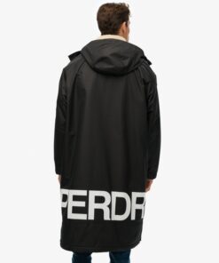 Superdry Robe Coat Black/White