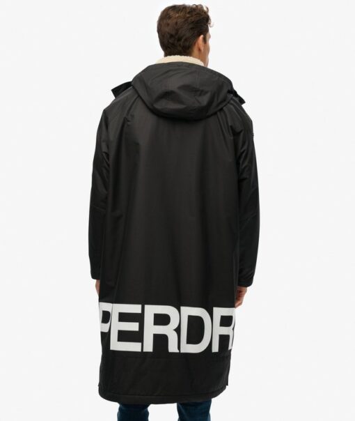 Superdry Robe Coat Black/White