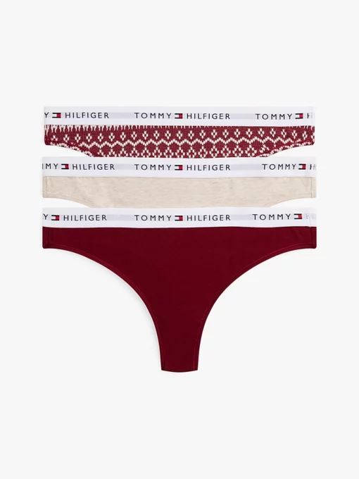Tommy Hilfiger 3-Pack Essential Logo Waistband Thongs Gift Box