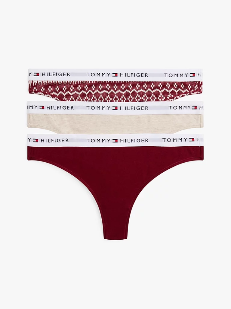 Tommy Hilfiger 3-Pack Essential Logo Waistband Thongs Gift Box