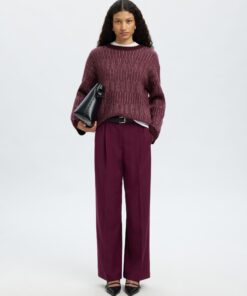 Slfalva Stripe Knit Fig
