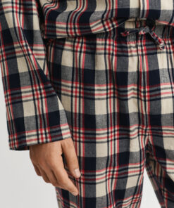 Gant Flannel Check Pyjama Set Ruby Red