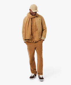 Lacoste Men's Padded Moleskin Jacket Beige