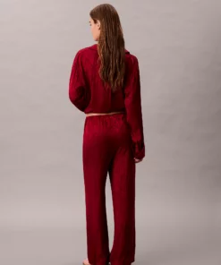 Calvin Klein Satin Sheen Print Pyjama Pants Red